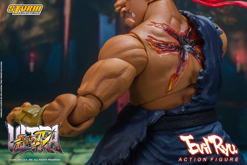 Ultra Street Fighter IV Evil Ryu 1/12 Scale Figure from Storm Collectibles  Figure includes: ▪️ 3 Interchangeable head sculpts ▪️ 4…